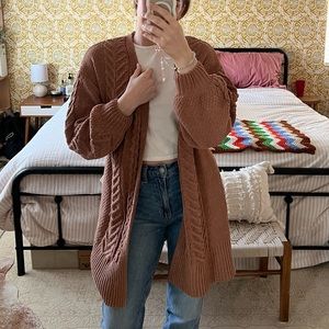 Chunky oversized duster cardigan